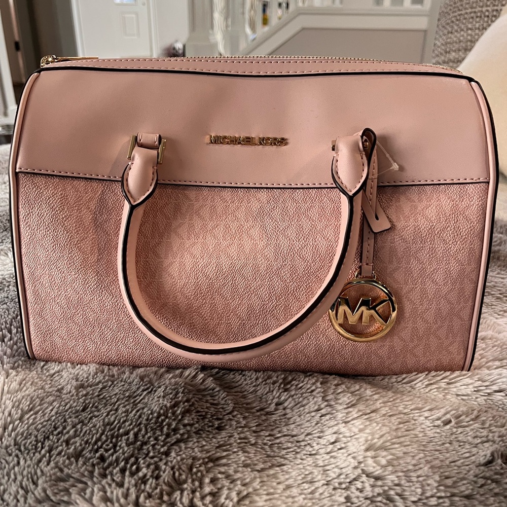 MICHAEL KORS pink travel duffle (train purse)